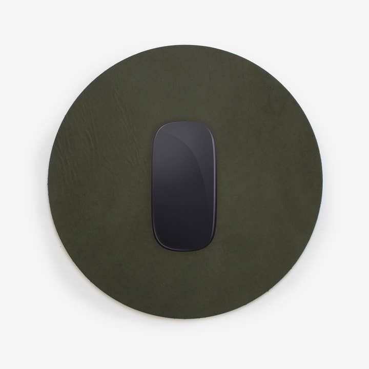 Corban & Blair - Wholesale Mousepad/trackpad - Artisan Leather Round Mouse Pad4