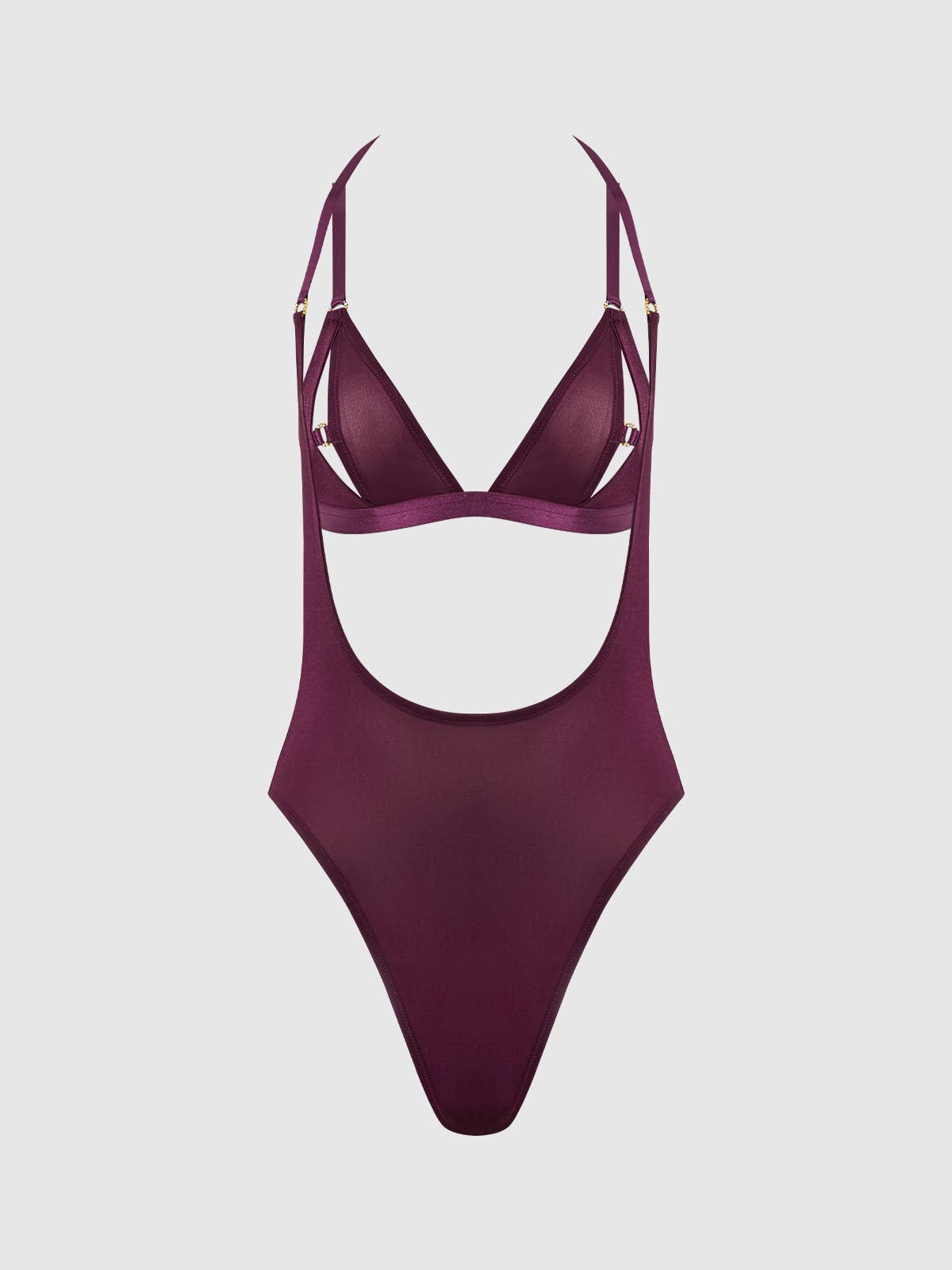 House of Desire - Wholesale Lingerie Bodysuit - Women's - YASMINE SHIMMER MESH SLIT CUP, BACKLESS TEDDY & BRALETTE SET10