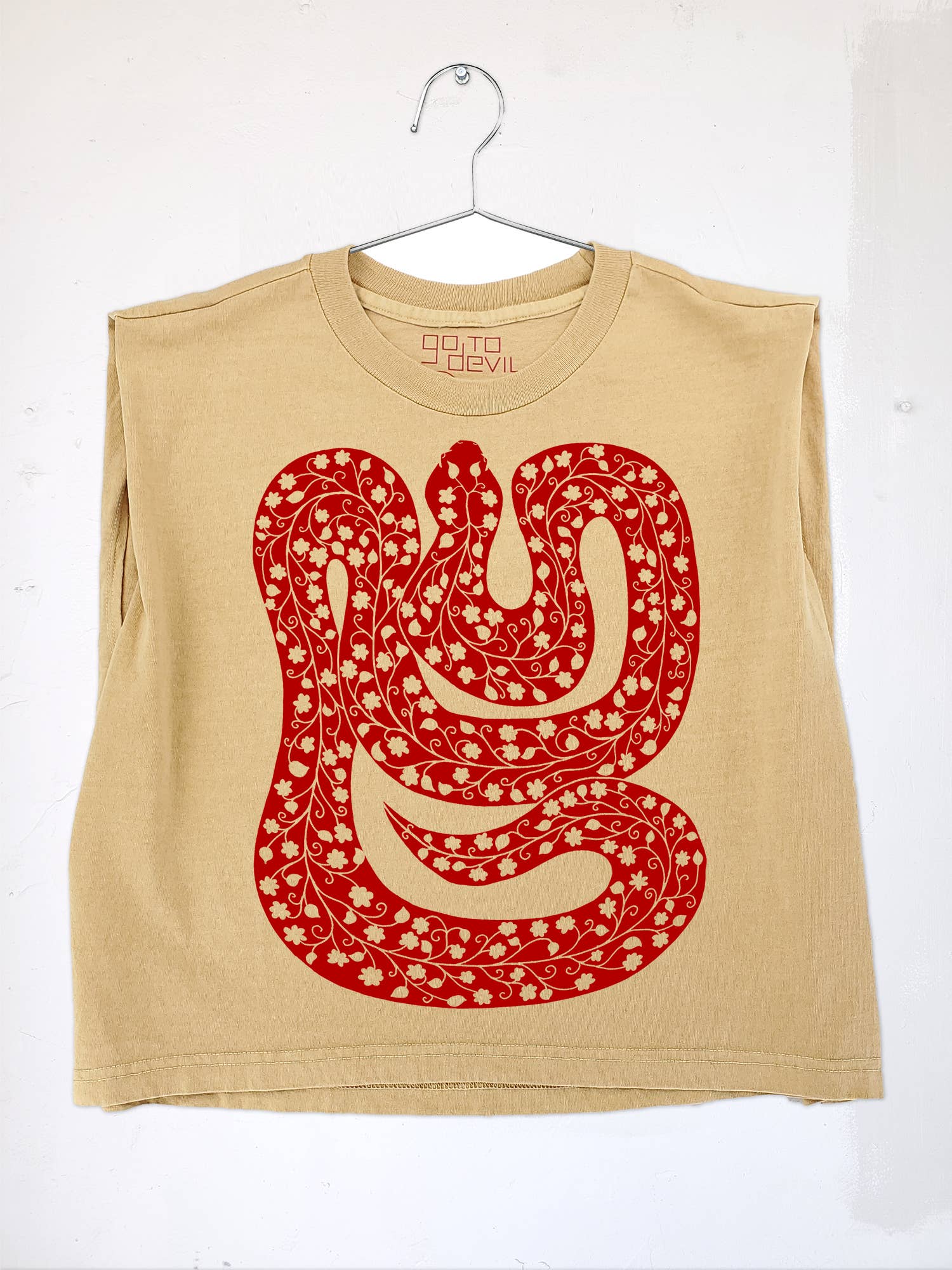 Go To Devil - Wholesale Screen Printed T-Shirt - Women's - Snake Joan Heavyweight Muscle Tee3