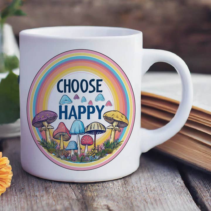 11oz Välj Lycka Keramisk Mugg för wholesale av Kolor Wonder Crafts