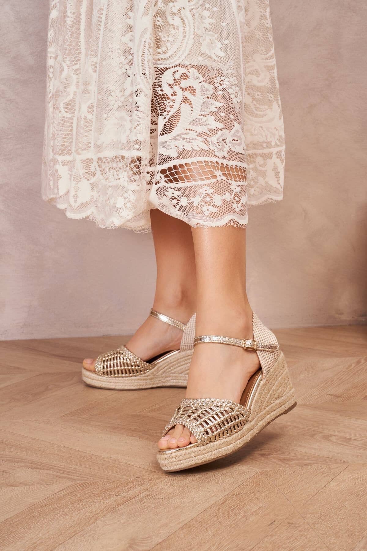 SWEET MAGIC MODA Y COMPLEMENTOS - Wholesale Sandals - Women's - SYNTHETIC LEATHER SANDAL WITH ESPARTO WEDGE