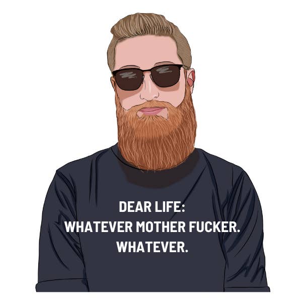 Dear Life Sarcastic Sticker for wholesale by Be Honest Co