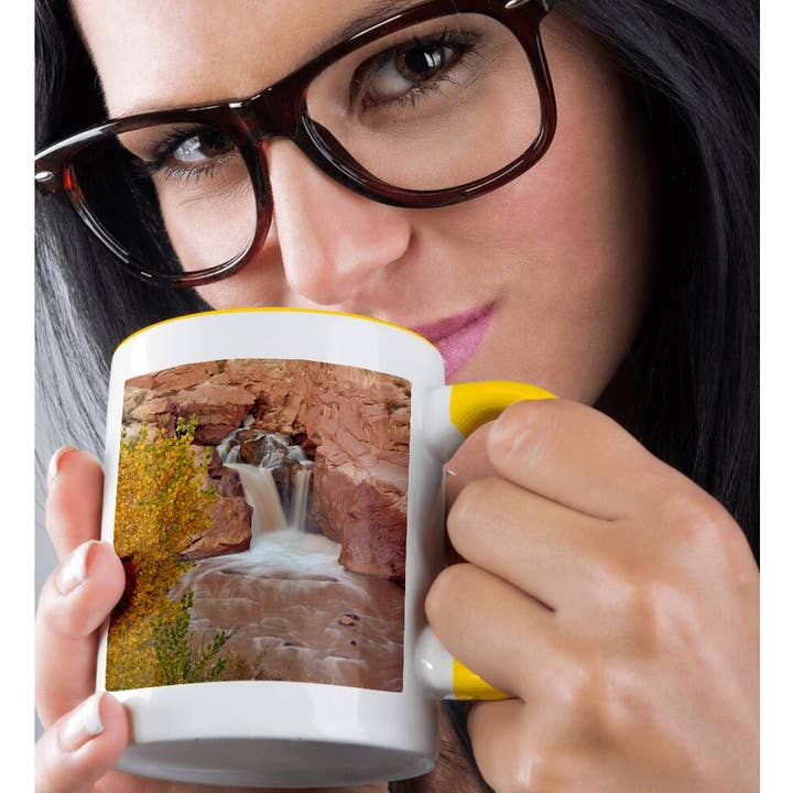 3dRose - Wholesale Coffee Mug - 3dRose, USA, Utah, Capitol Reef, Waterfall, Fremont River - US45 BJY0012 - Jaynes Gallery, Mug1
