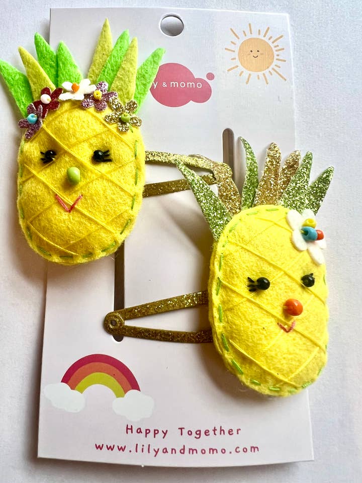 Pineapple Fun Friends- Yellow and Lime for wholesale by Lily and Momo