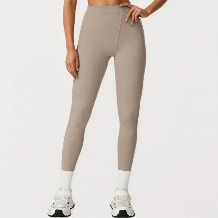 Active by Anna-Kaci - Wholesale Athletic/Lounge Leggings - Women's - High Waist Seam Detailed Full Length Leggings with Supportive Stretch Fabric and Sculpted Fit5