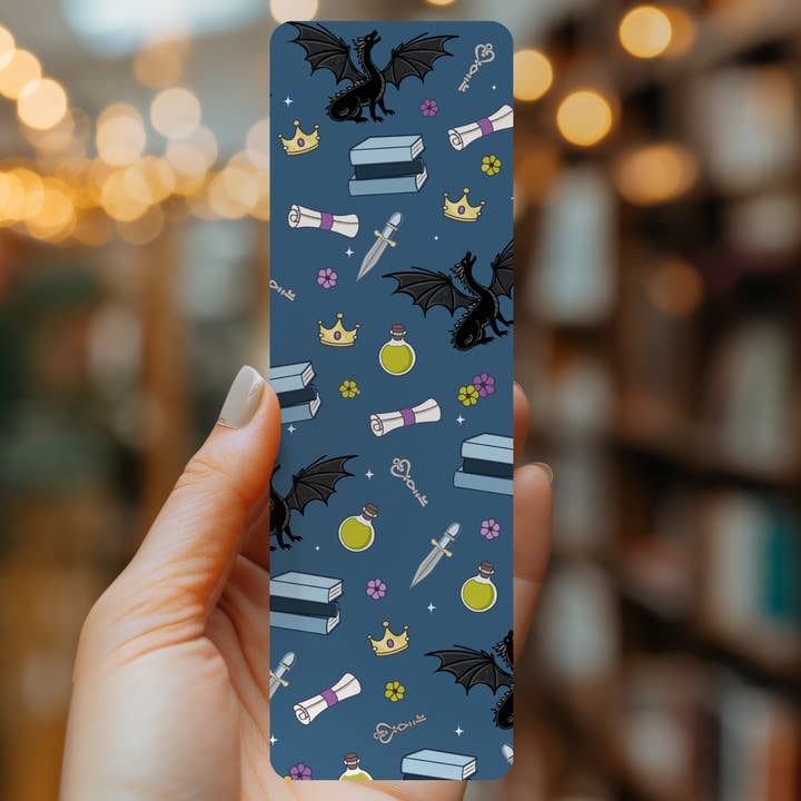 Fantasy Reader Dragon Bookmark | Soft Matte Laminated for wholesale by Indie Heart Studio