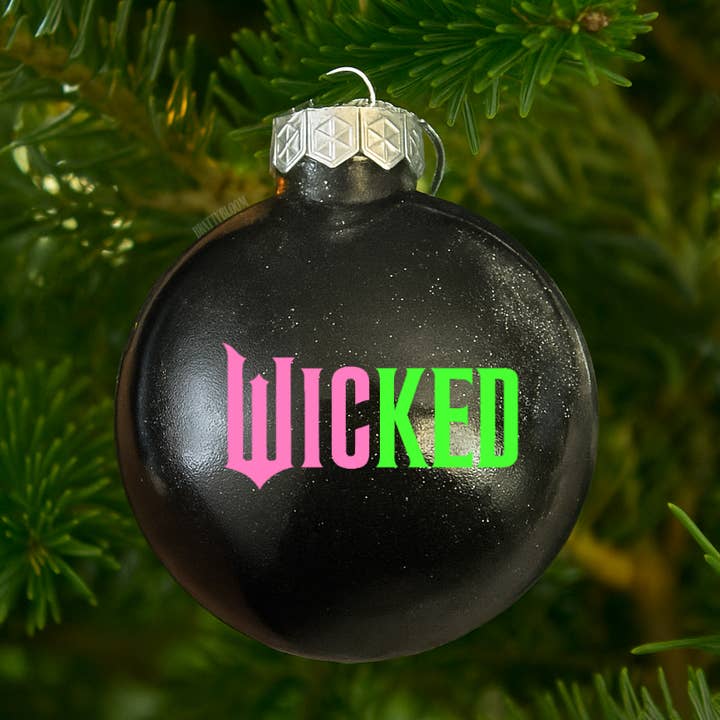 Good Witch, Bad Witch Glitter Ornament | Plastic | Wizard for wholesale by brattybloom