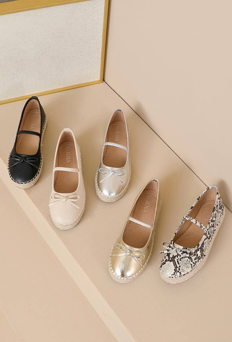 Joia Paris - Wholesale Sandals - Women's - Flat espadrilles with knot and strap H8-8897