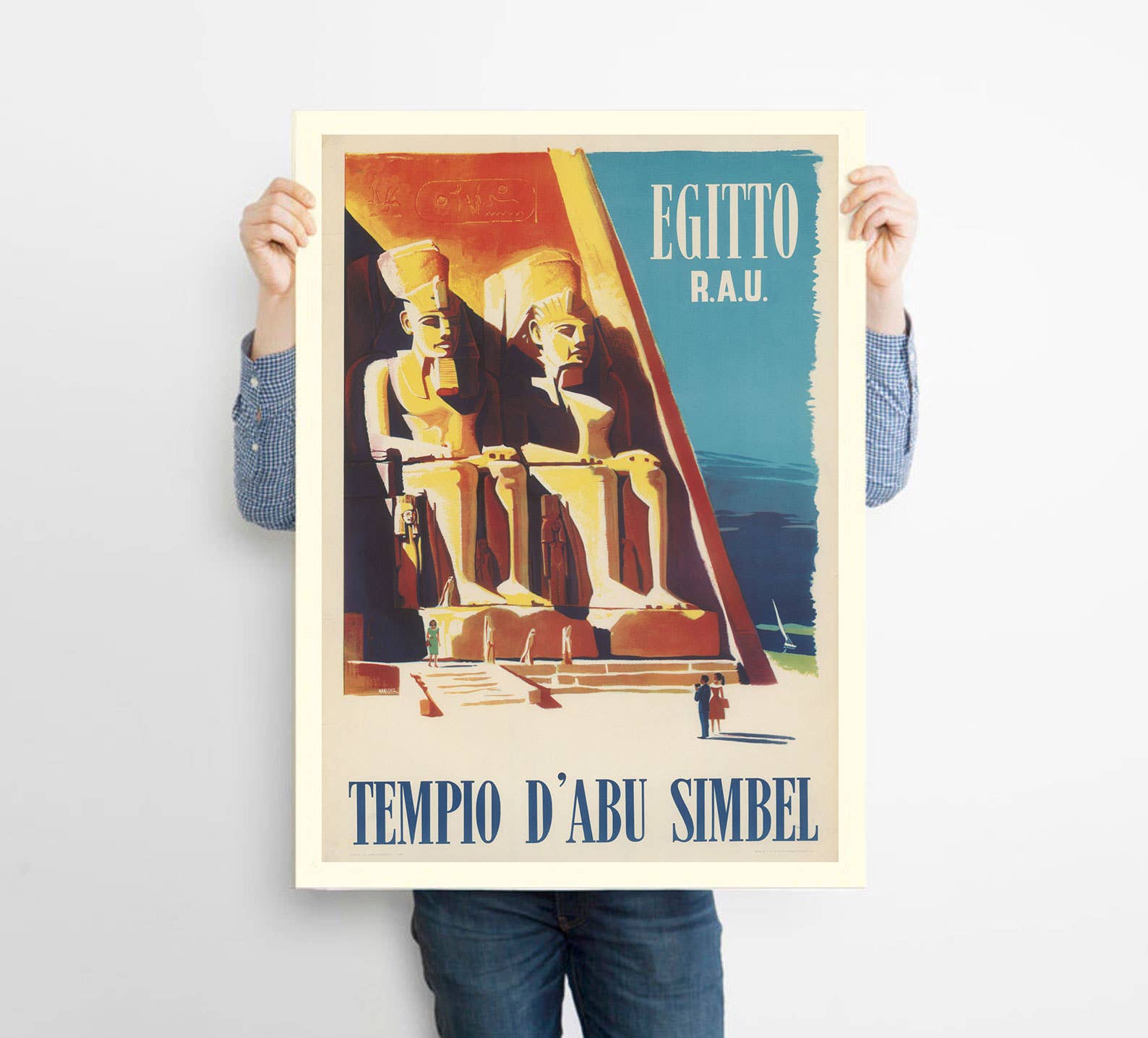 wallartgallery - Wholesale Poster - Vintage poster Abu Simbel Temple Egypt - 19601