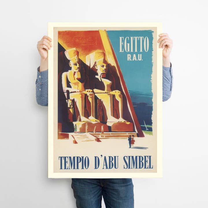 wallartgallery – wholesale Poster – Vintage poster Abu Simbel Temple Egypt - 19601