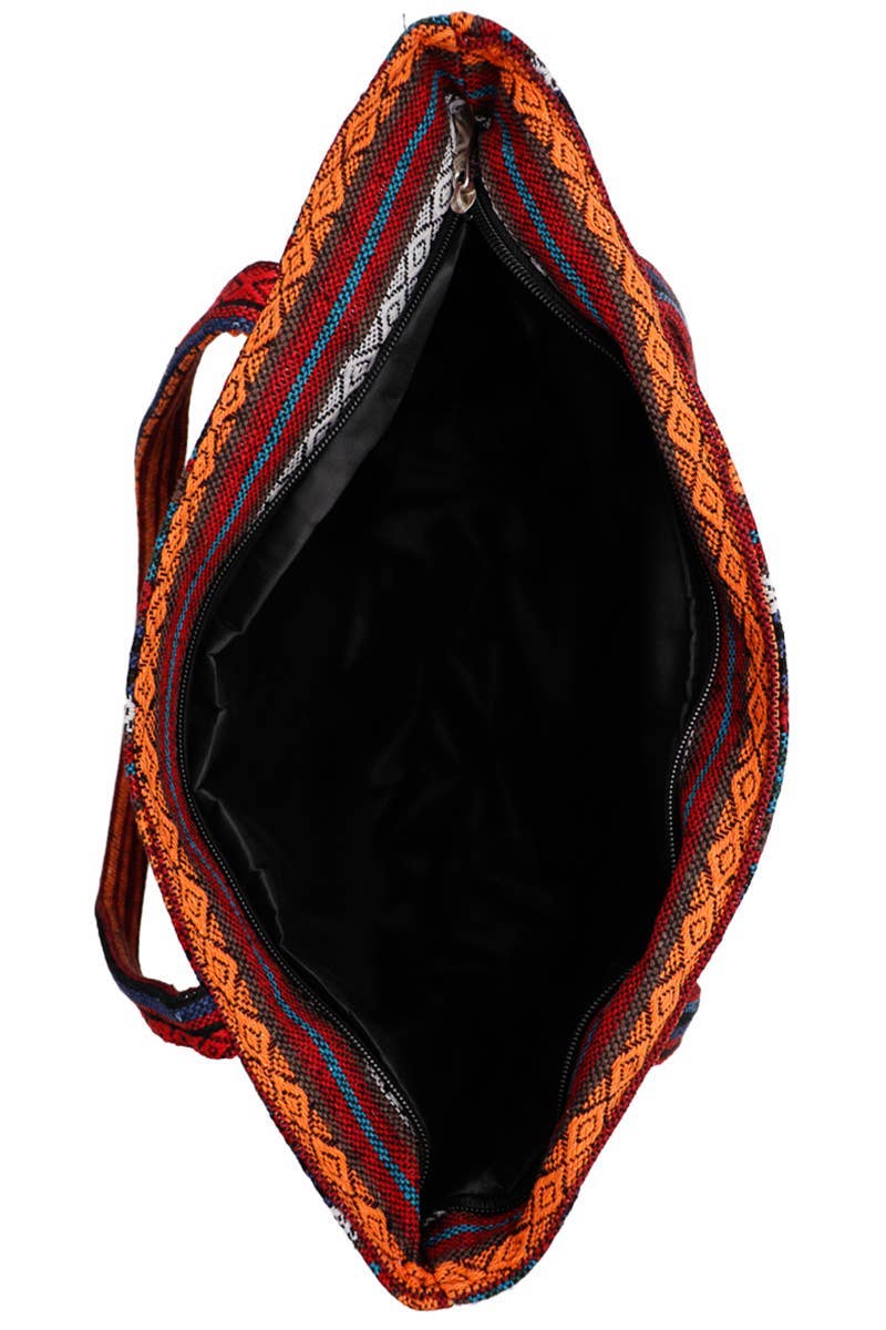 ASSORTED Navajo Baja Tribal Woven Canvas Tote Bag for wholesale on Faire5