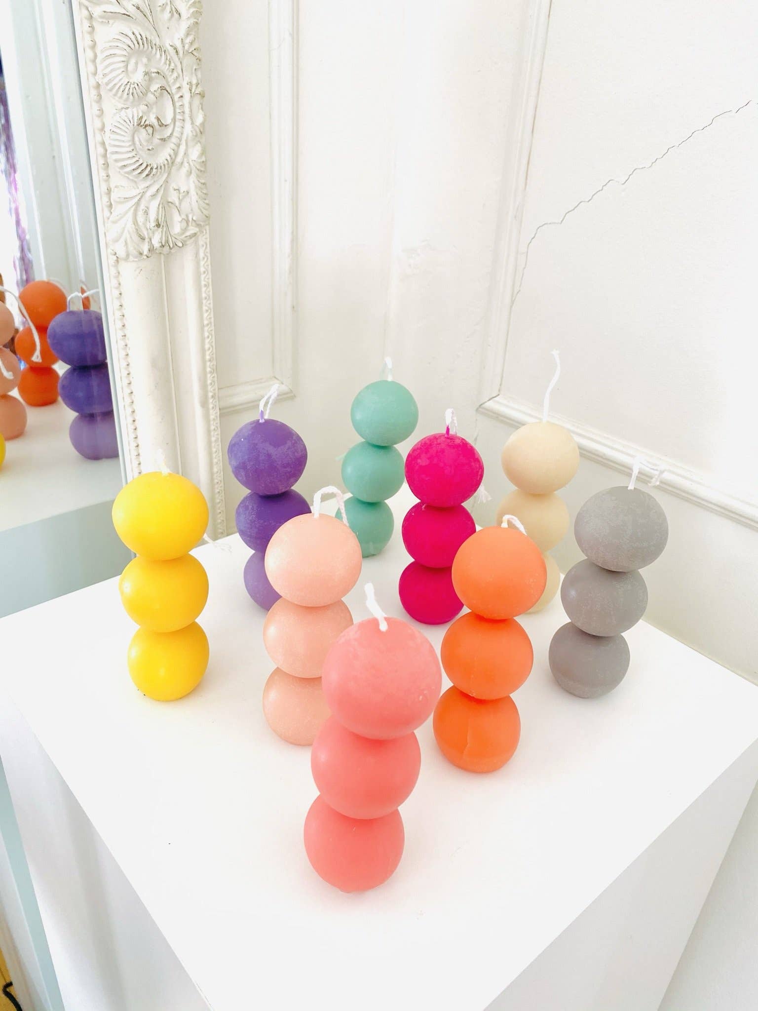 Maple + Love - Vente Bougies originales - Bougies en cire d'abeille aux formes géométriques colorées7