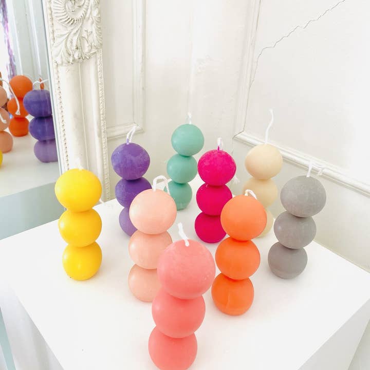 Maple + Love - Vente Bougies originales - Bougies en cire d'abeille aux formes géométriques colorées7