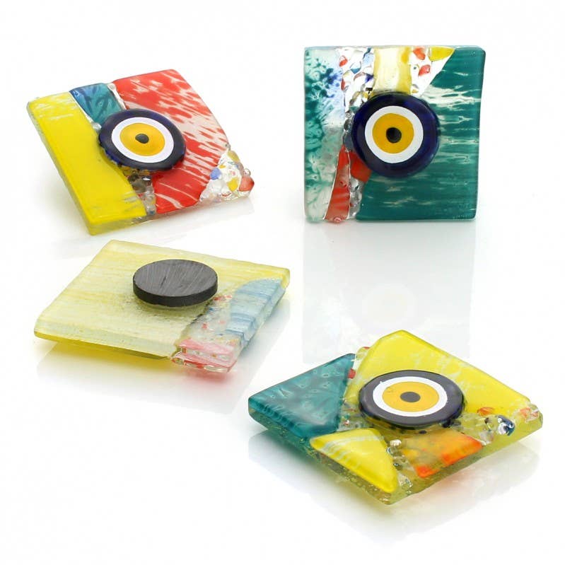 UniArt – Objeto de mesa decorativo por atacado – Olho Turco Artístico de Vidro com Ímã2
