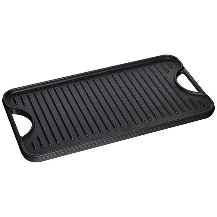 Meat N' Bone - Wholesale Grill Pan/Griddle - Reversible Rectangular Griddle | Cast Iron (Large)
