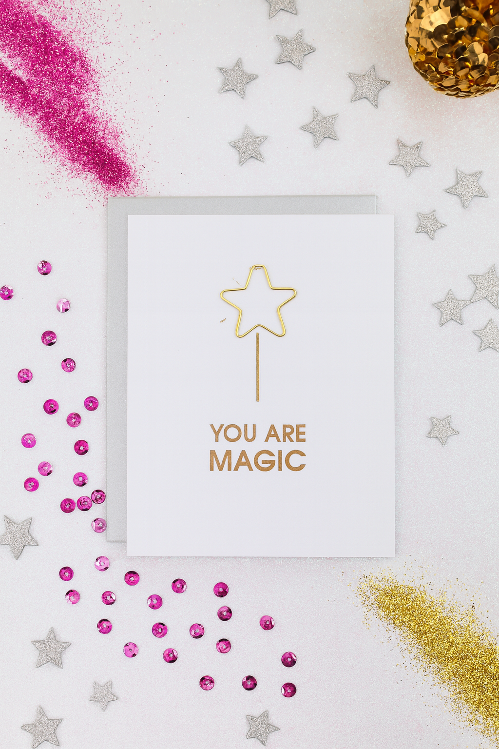 Chez Gagné – Großhandel Grußkarten für den Alltag – Du bist magisch - Glückwunsch | Ermächtigung | Danke - Stern-Büroklammer-Karte3