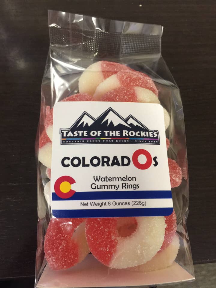 Colorado "O"s – Chewy Gummy Rings in 4 Fruity Flavors 8oz for wholesale by Taste Of The Rockies
