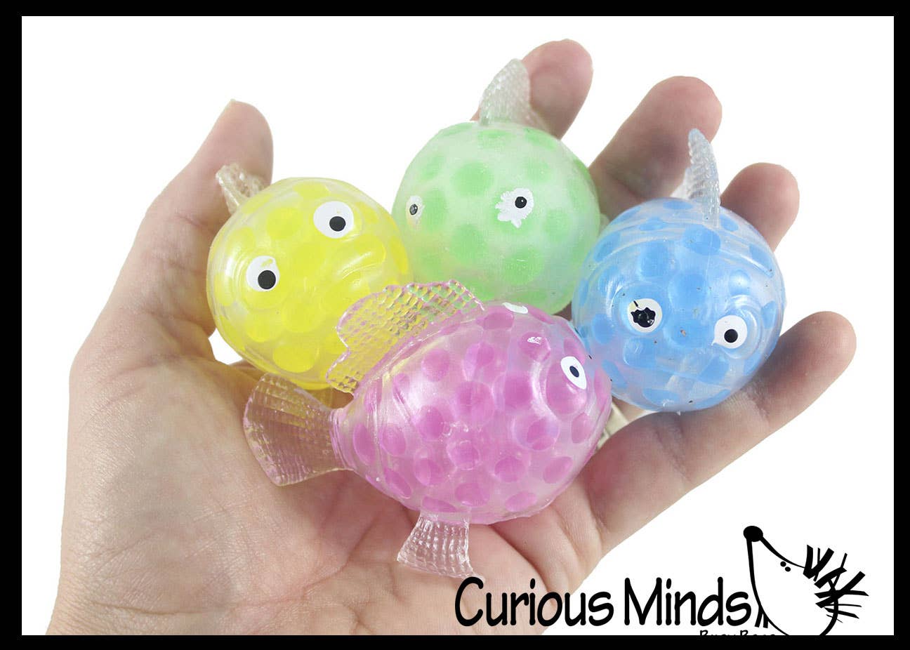 Curious Minds Toys – Großhandel Squishy-Spielzeug – Kind & Baby – 1 x Quetschball mit Wasserperlen, gefüllt mit Fischperlen, sensorisch, St.0