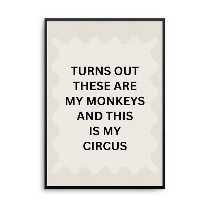 My Monkeys Beige Print for wholesale by D'LUXE PRINTS