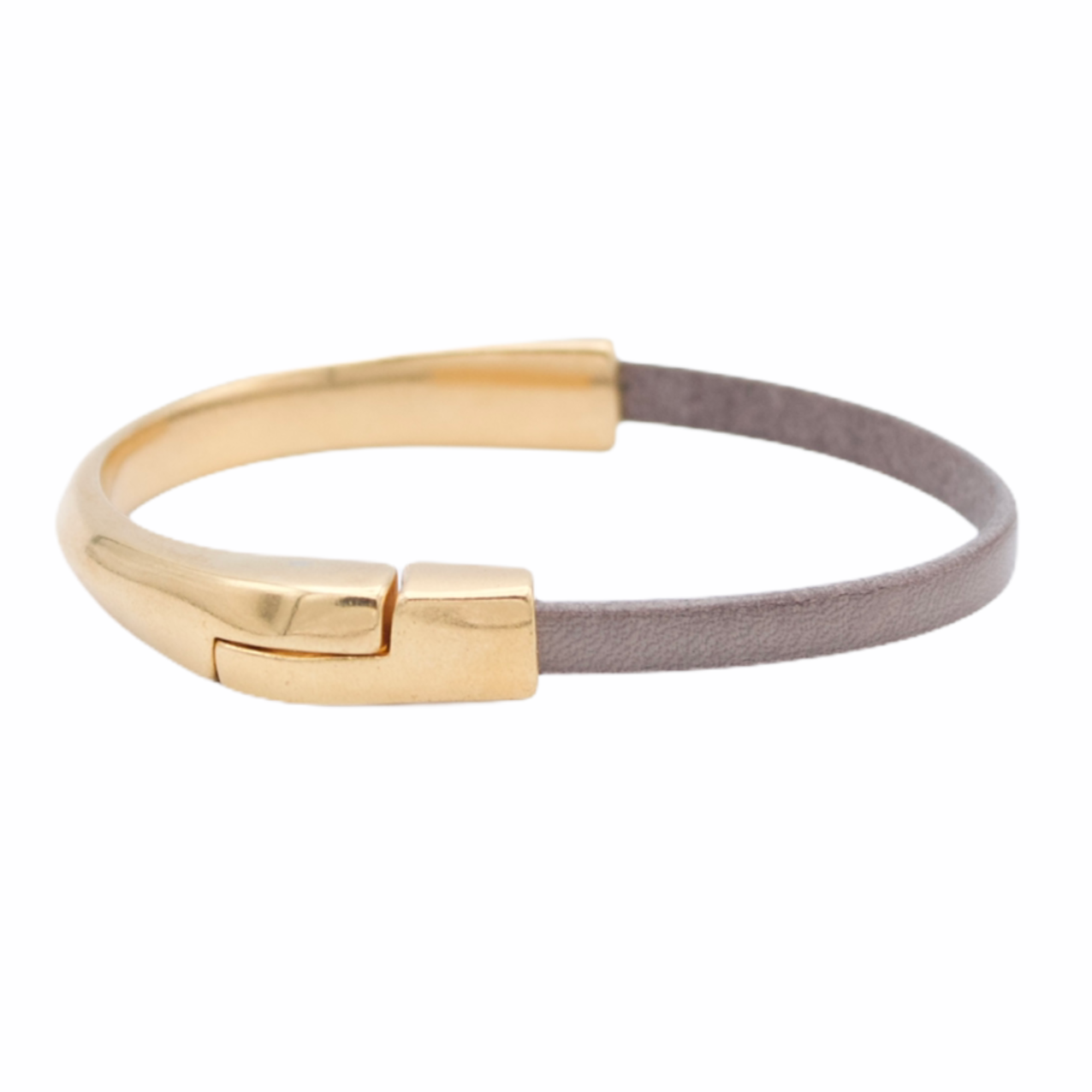 Araracuara - Wholesale Bangle Bracelet - AMACAYACÚ leather bracelet (gold) with magnetic clasp5