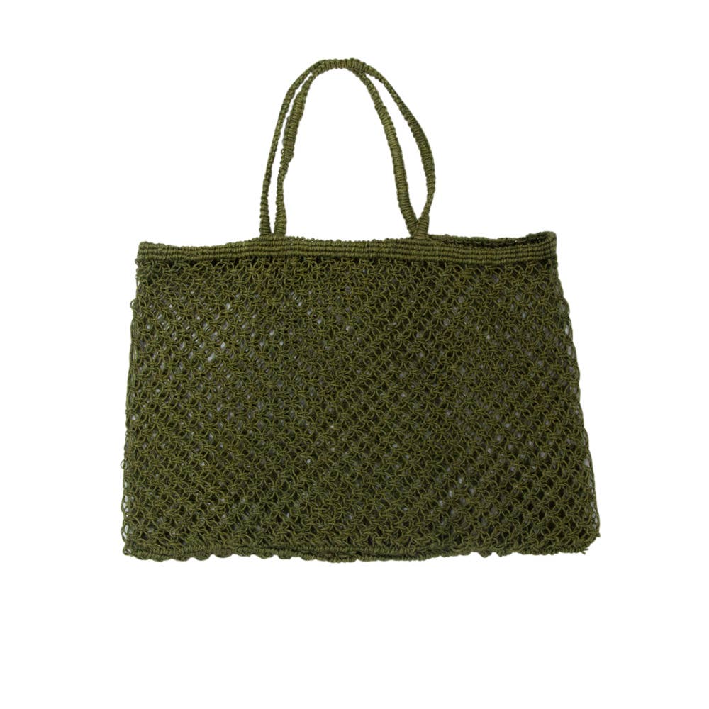 Apple Green Duck - Wholesale Grocery/Shopping Bag - Jute String Shopper1