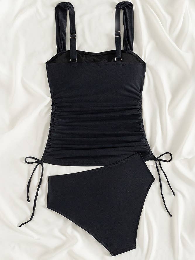 Ensemble cami tankini uni froncé ZK1807 pour la vente par UNISHE