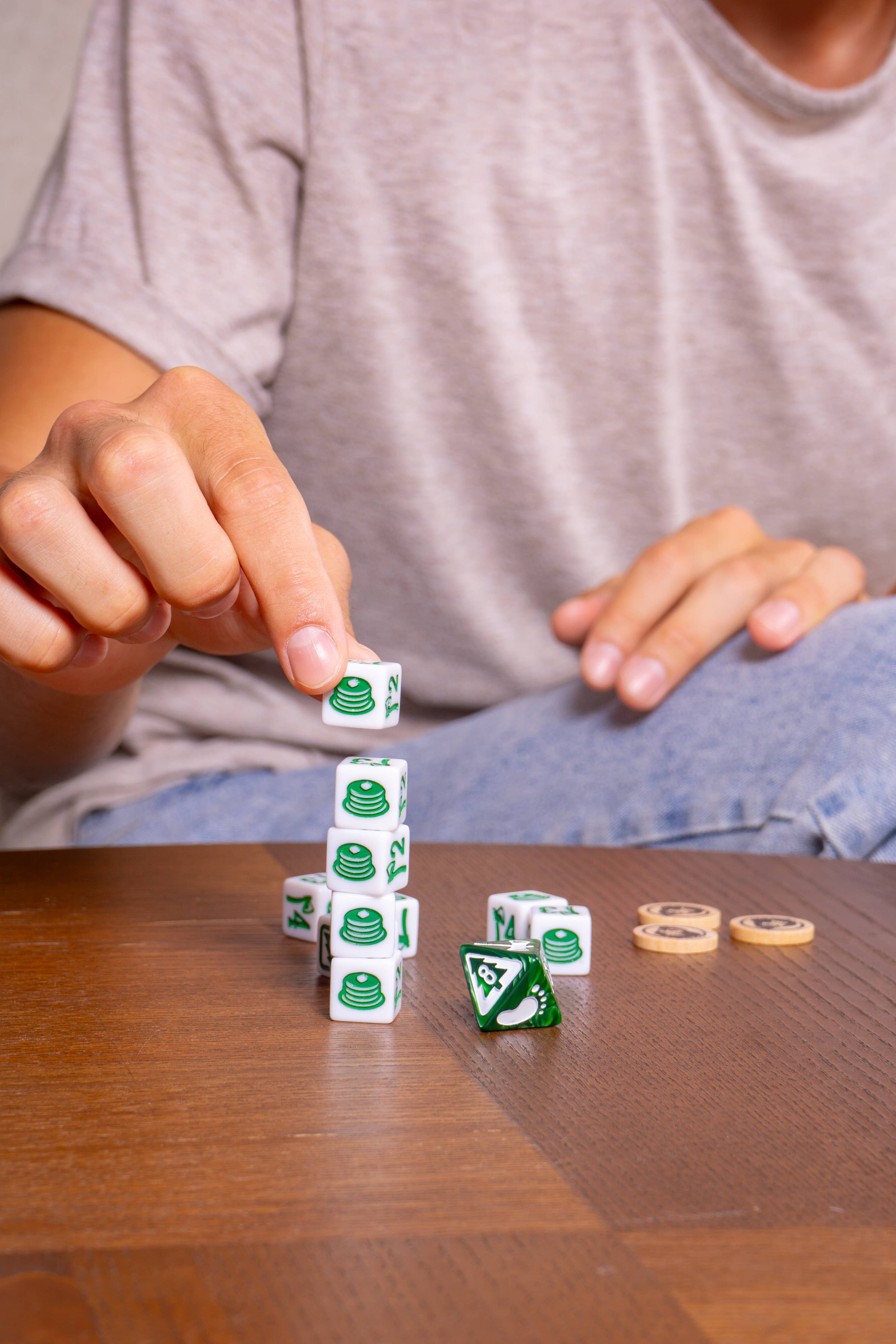 Left Justified Studio & Prolific Games - Wholesale Board Game - Flapjacks & Sasquatches Dice Game — Portable Family Game5