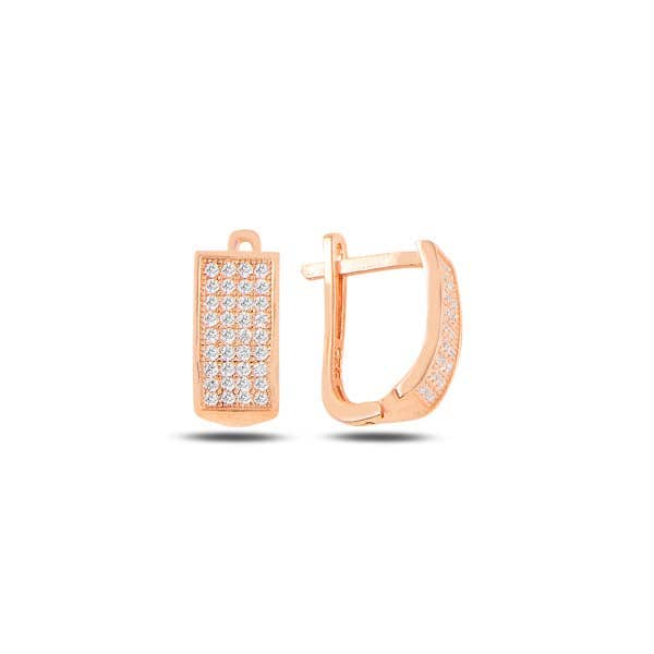 Rosé vier Reihen Stone J Ohrring für den Großhandel von Valubia