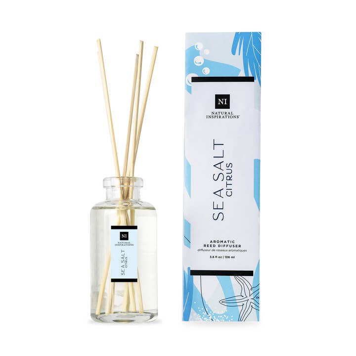 Sea Salt Citrus Aromatic Reed Diffuser for wholesale by Natural Inspirations