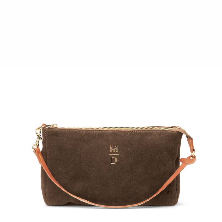 Boulevard - Wholesale Shoulder Bag - Women's - "Colette" Suede Shoulder Bag in Praline