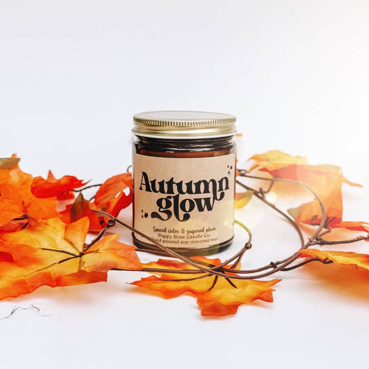 Autumn Glow - Fall Candle - coconut soy wax  for wholesale by Poppy Rose Candle Co.