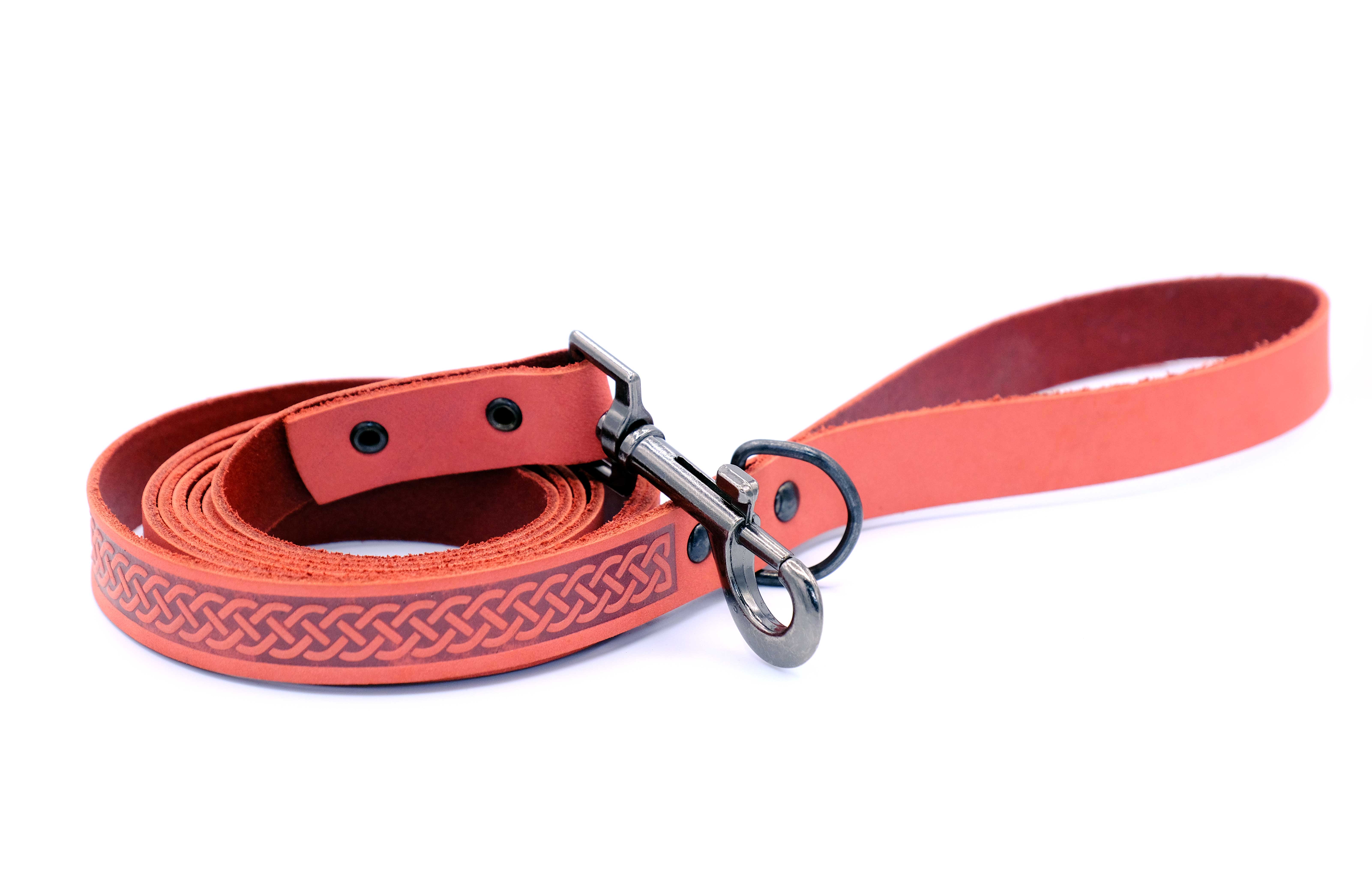 Euro-Dog Collars and Leads – trela - Cão por atacado – Trela de Couro para Cão Estilo Desportivo Celta Extra Argola em D Fecho Metálico3