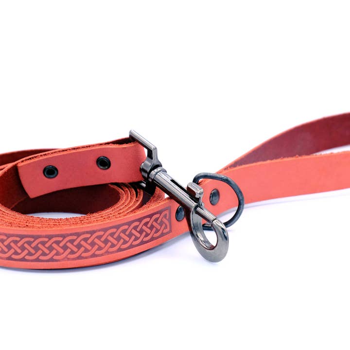 Euro-Dog Collars and Leads – trela - Cão por atacado – Trela de Couro para Cão Estilo Desportivo Celta Extra Argola em D Fecho Metálico3