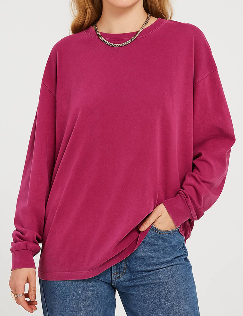 Sweetkama - Wholesale Sweatshirt - Women's - Ladies Oversize Round Neck Daily Pullover ZJCX2302