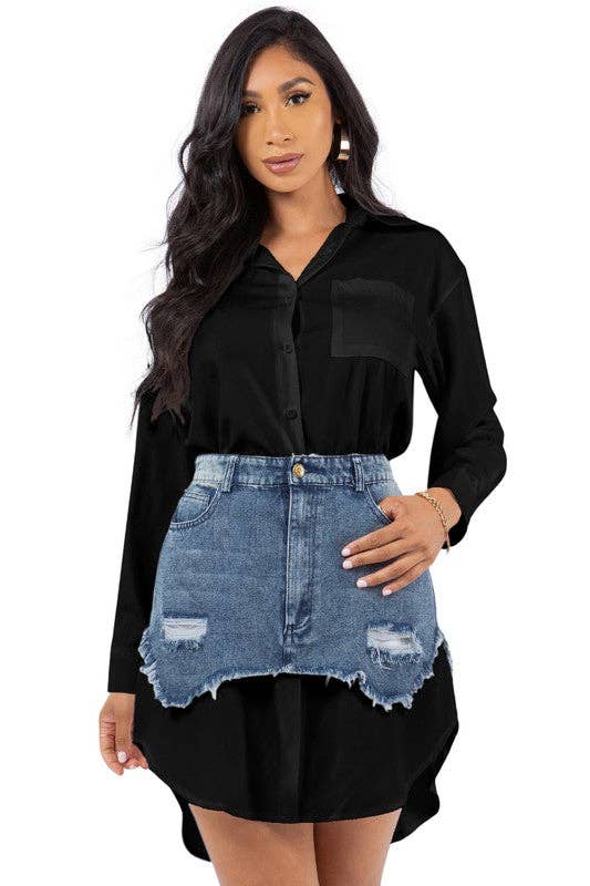 By Claude – Großhandel Kleid – Damen – Damen Hemdblusenkleid 2-teilig7