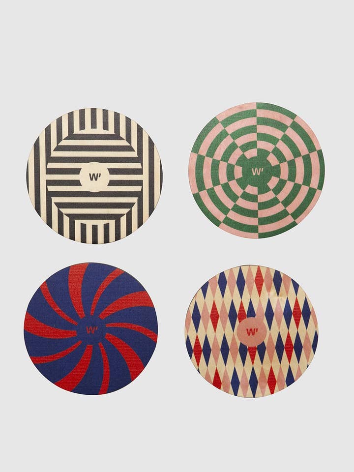 TRIPPY WOODEN COASTERS for wholesale by Wood'd