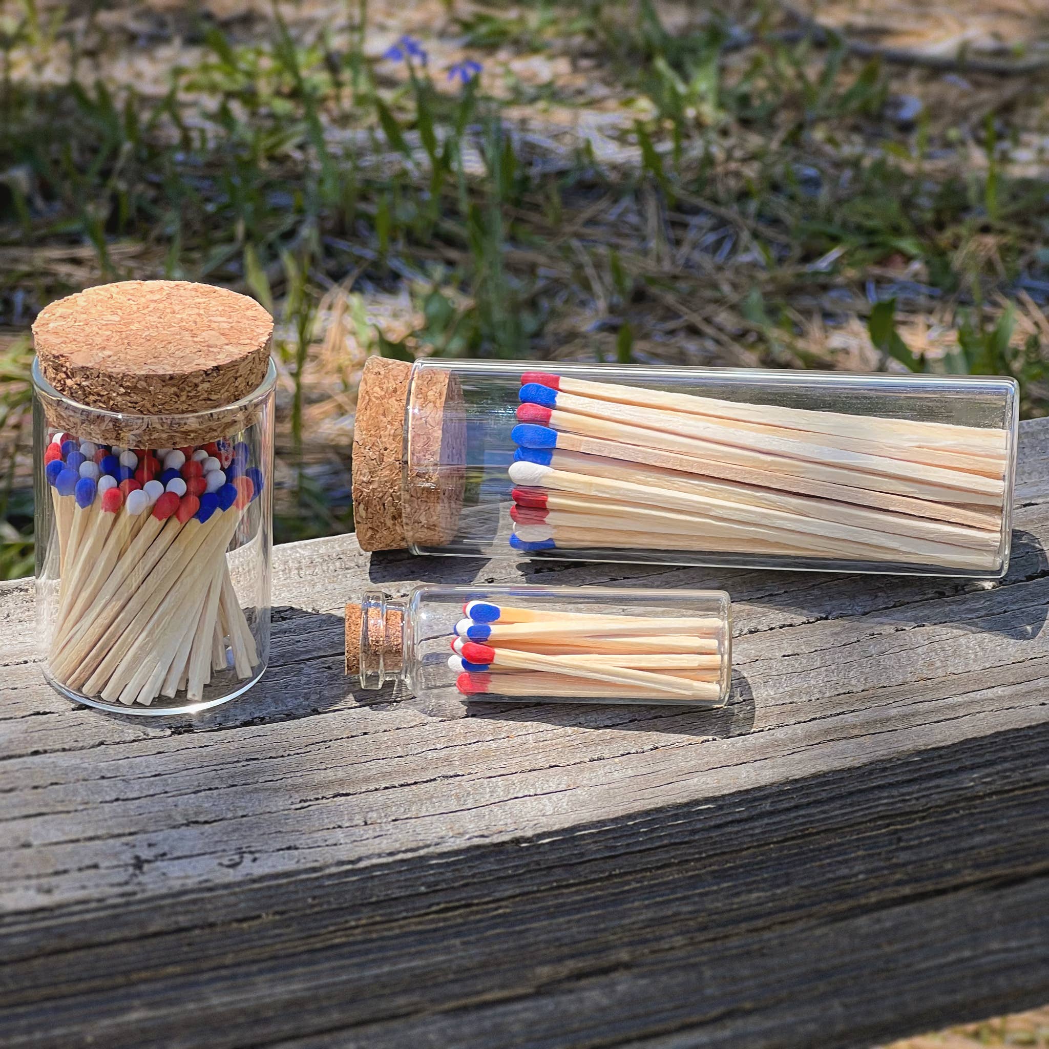 Patriotic Red, White & Blue Matches, Size & Holder of Choice for wholesale on Faire11