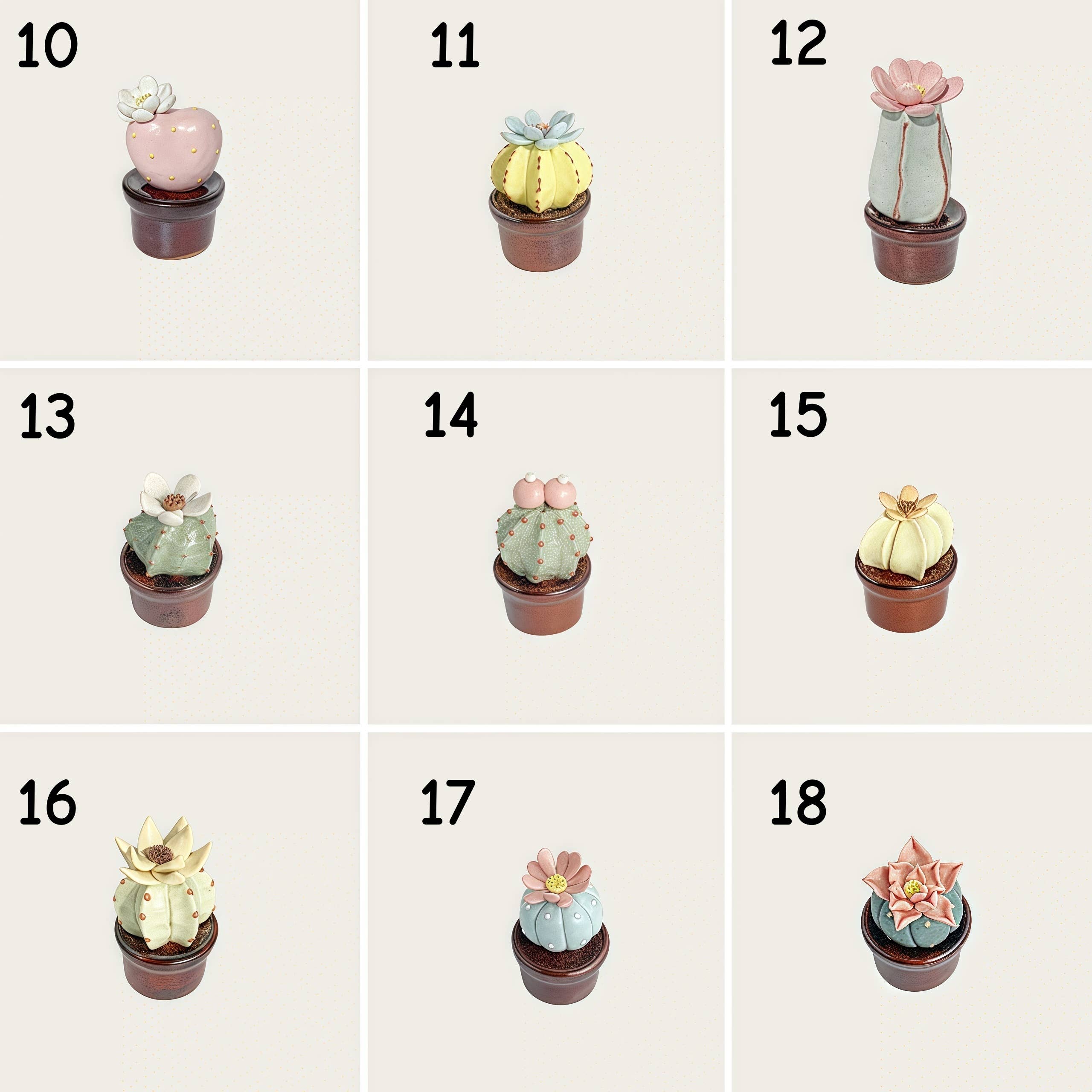 Otterware – wholesale Decorative figurine – Handmade Miniature Ceramic Cactus & Succulent Figurines1