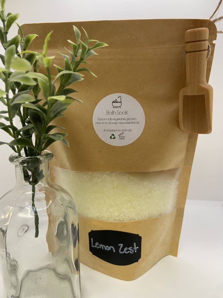 Lemon Zest Bath Soak for wholesale by heiDIYhandmade