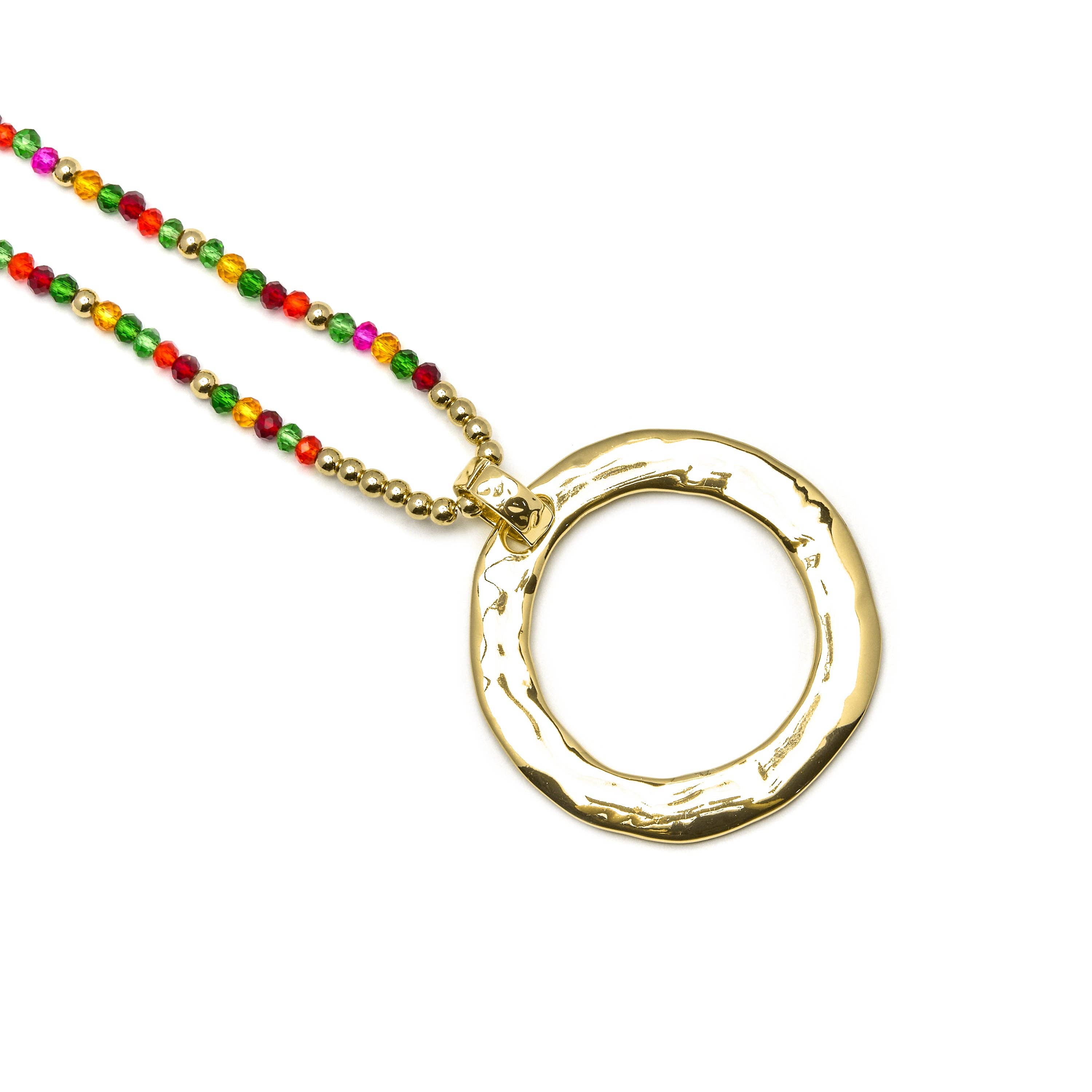 Luxenter - Wholesale Pendant/Charm Necklace - Collar con Cristal Rosa acabado oro 18k - Miota3