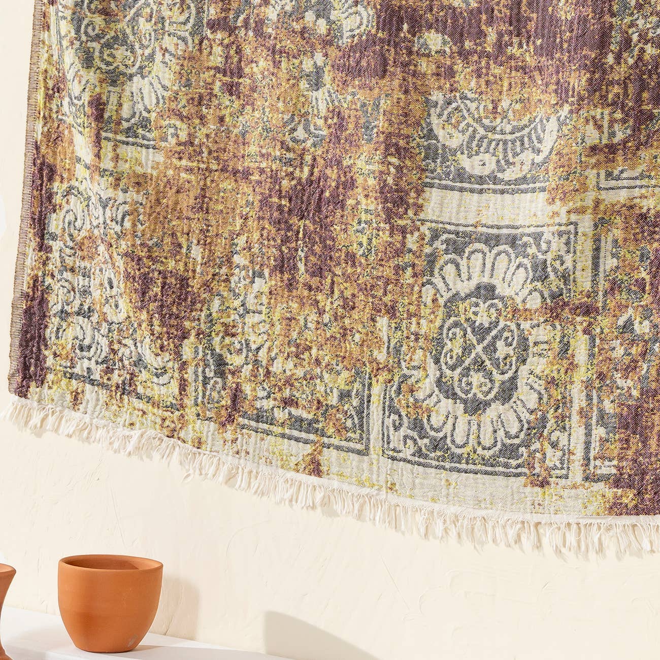 Kikoya – Großhandel Überwurfdecke – 100 % Baumwoll-Wohndecke im Landhausstil, 130 x 170 cm4