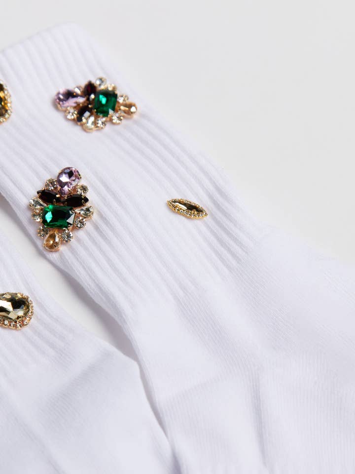 GLINTX BRAND - Wholesale Socks - Women's - Des'Ree Women's Socks in Vibrant Emerald Hue1