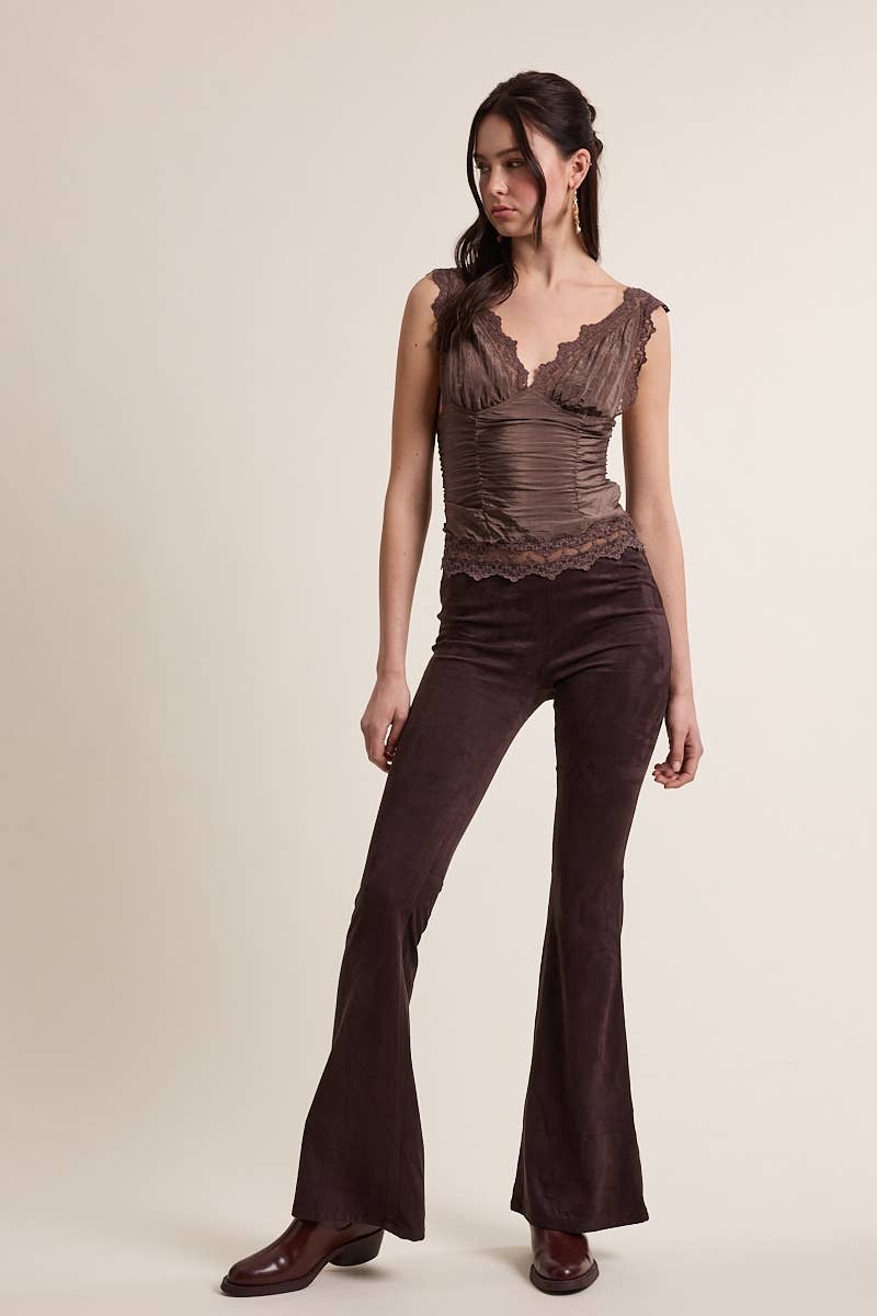 Sky to Moon - Wholesale Tank Top - Women's - SCALLOP SHAPE FLORAL LACE WIDE STRAP CAMI TOP11