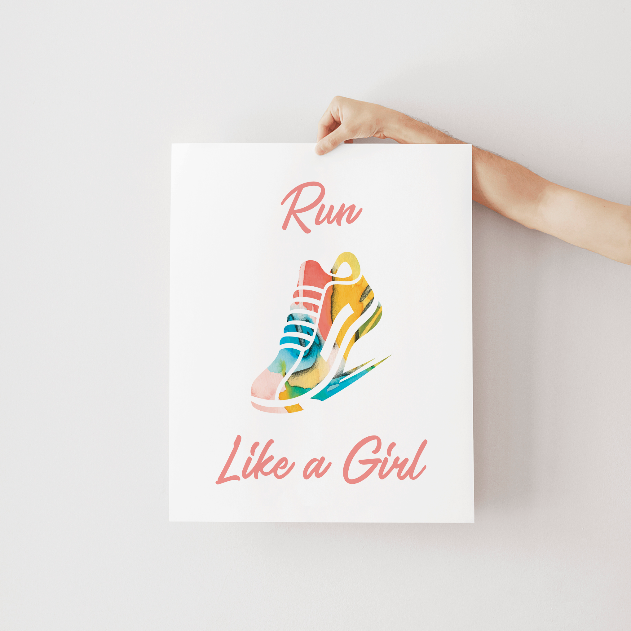 Flip The Script Studios - Wholesale Art Print - Run Like A Girl Art Print1