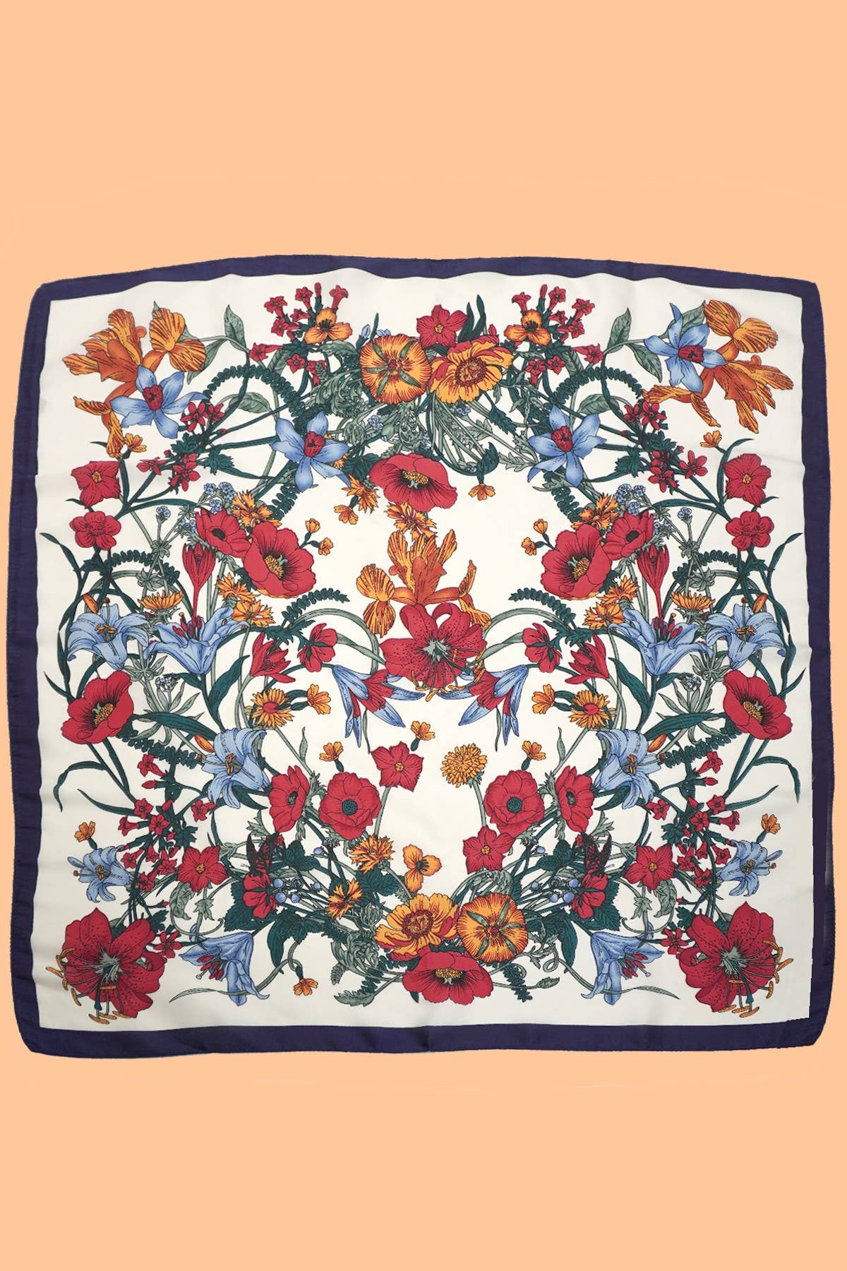 JOSSLYN by wall to wall - Wholesale Scarf - Women's - LARGE FLORAL PRINT BANDANA SCARF | 40SC6516