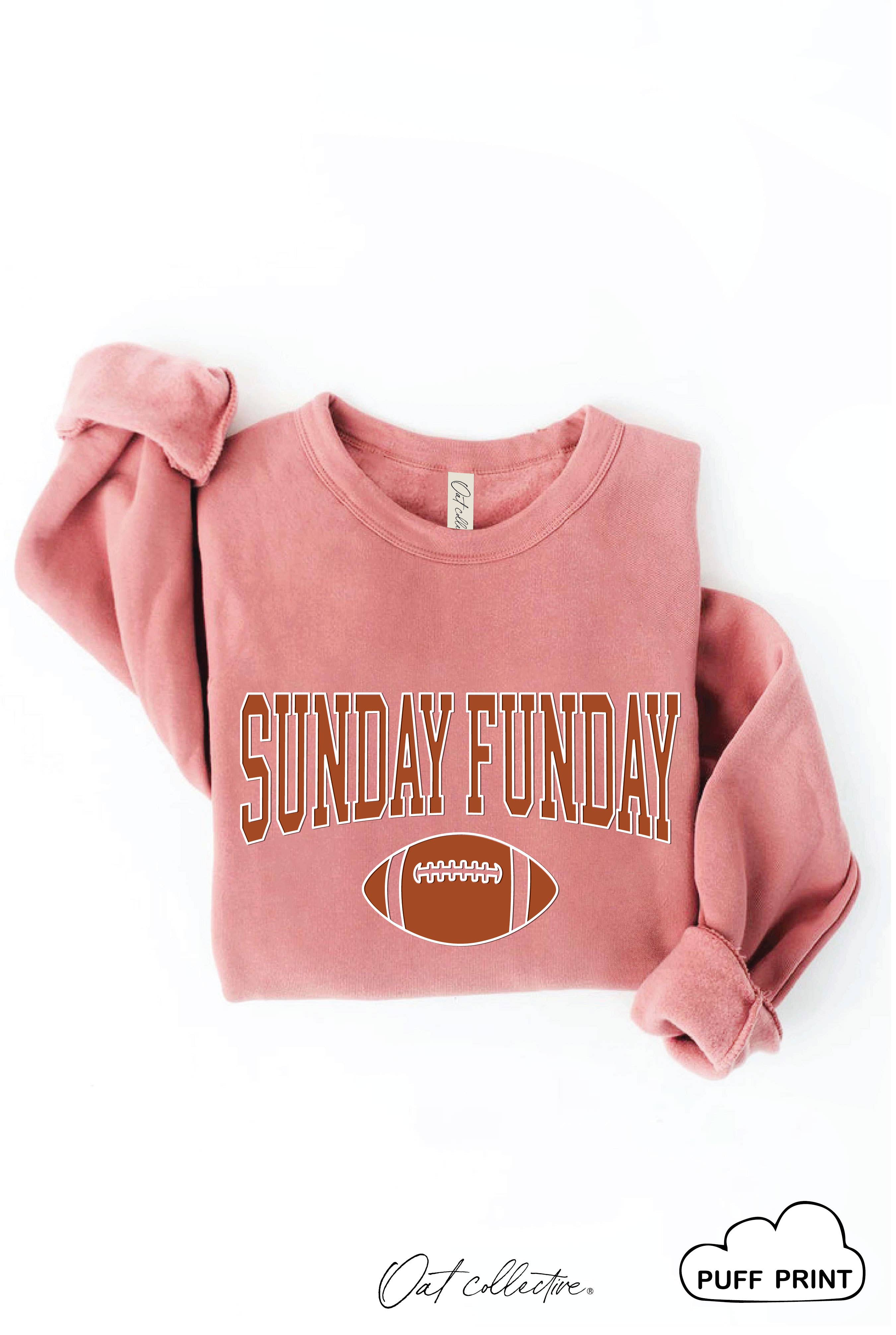 OAT COLLECTIVE - Wholesale Graphic Sweatshirt - Women's - SUNDAY FUNDAY PUFF Graphic Sweatshirt14