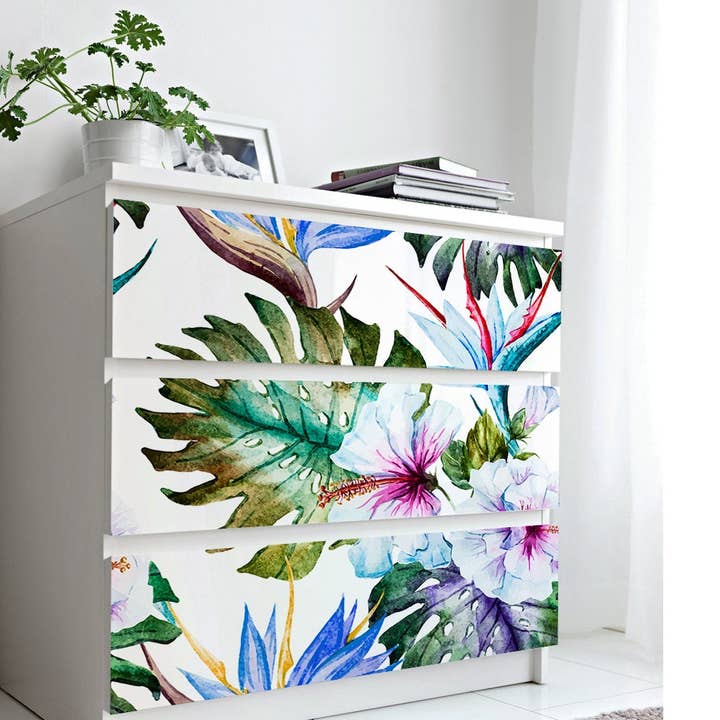 Orquídeas, Aquarela, Papel de Parede, Folhas Tropic por atacado de KUARKI