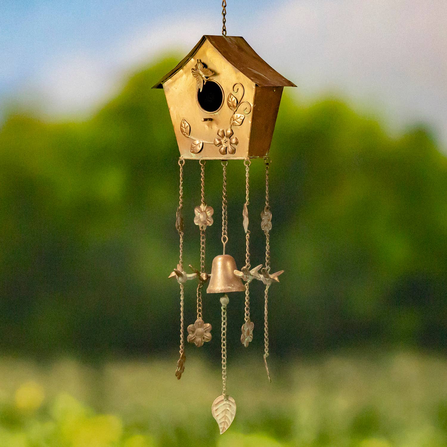 Zaer Ltd. International - Vente Carillons - Carillons éoliens à suspendre en forme de nichoir, 6 styles variés6