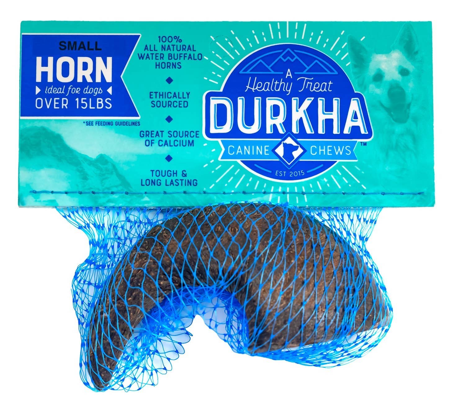 Durkha Dog Chew - Wholesale Pet Chew Toy - Dog - 3.5 Oz Durkha Buffalo Horn - Small