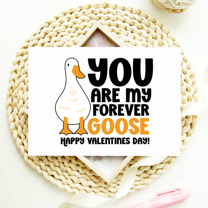Funny Valentines Day Card You're My Forever Goose for wholesale by Coco Press